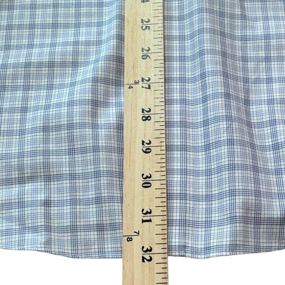 Brooks Brothers 346 Blue White Plaid Slim Fit Button Up 17-2/3 Men's Size XL - Picture 5 of 7